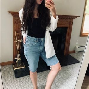 Topshop Rigid Denim Cycling Shorts